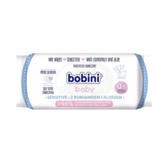 Lingettes humides Sensitive pour bébés et enfants qui nettoient en douceur, apaisent les irritations, hydratent et soutiennent l