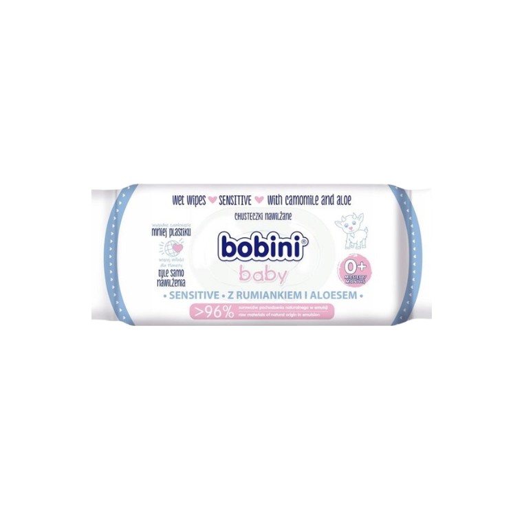 Bobini Baby Chusteczki nawilżone Sensitive 60 sztuk