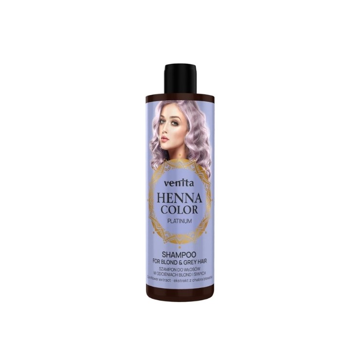 Venita Henna Color Platinum Shampoo für blond und graues Haar 300 ml