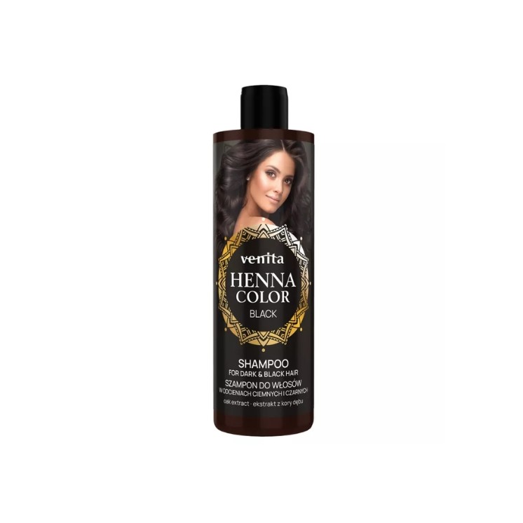 Venita Henna Color Black Shampoo für dunkles und schwarzes Haar 300 ml