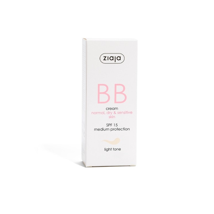 Ziaja BB Active Face Cream for Imperfections for Normal, Dry and Sensitive Skin SPF15 Light Shade 50 ml
