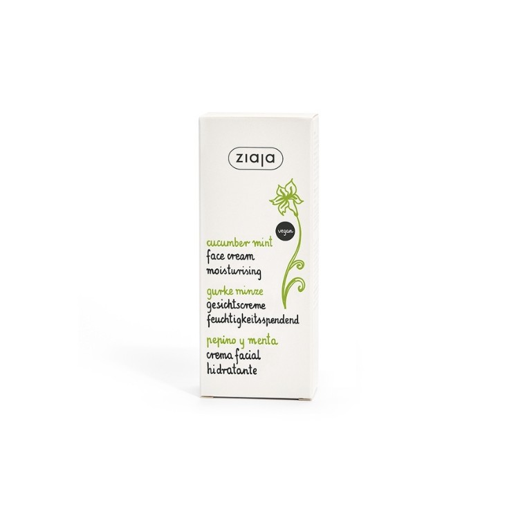Ziaja Cucumber Mint Face Cream PHA acid moisturizing protection low SPF6 50 ml