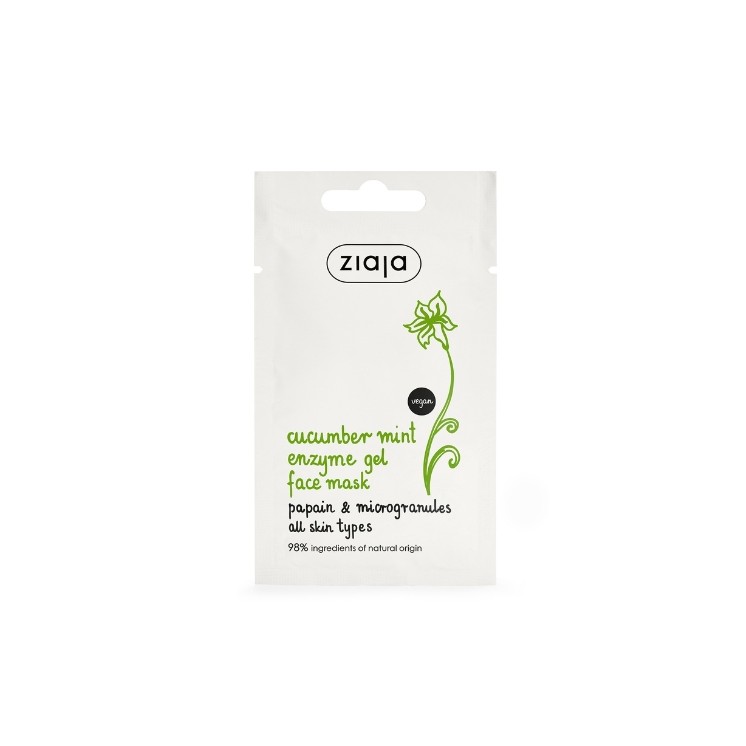 Ziaja Cucumber and Mint Enzymatic Face Mask with Microgranules 7 ml