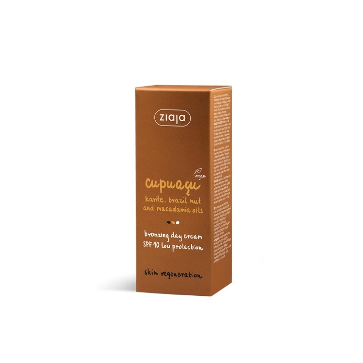 Ziaja Cupuacu Bronzing Face Cream Nourishing SPF10 Low Protection Day 50 ml