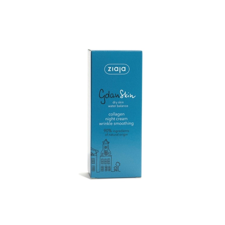 Ziaja GdanSkin Crème de Nuit au Collagène Anti-Rides 50 ml