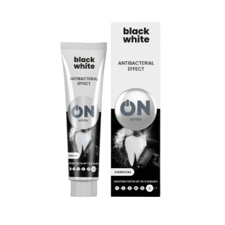 ON WHITE BLACK WHITE Pasta do zębów wybielająca z węglem 75 ml