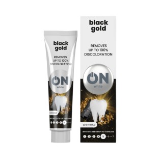 ON WHITE BLACK GOLD Pasta do zębów wybielająca z węglem 75 ml