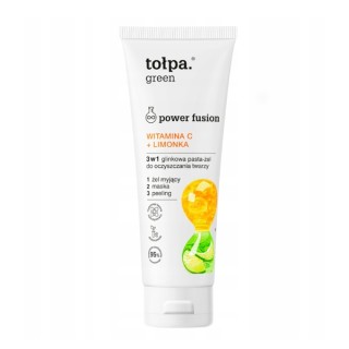 Tołpa Green Power Fusion 3in1 Clay Facial Cleansing Gel Paste Vitamine C + Limoen 125 ml