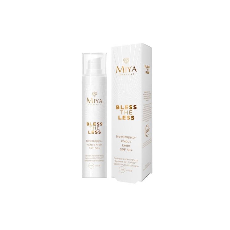 Miya Cosmetics Bless The Less feuchtigkeitsspendende und beruhigende Gesichtscreme SPF50 + 50 ml