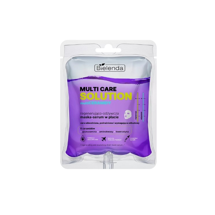 Bielenda Multi Care Solution MultiCERAMIDY regenerująco - odżywcza Maska - serum w płacie 1 sztuka