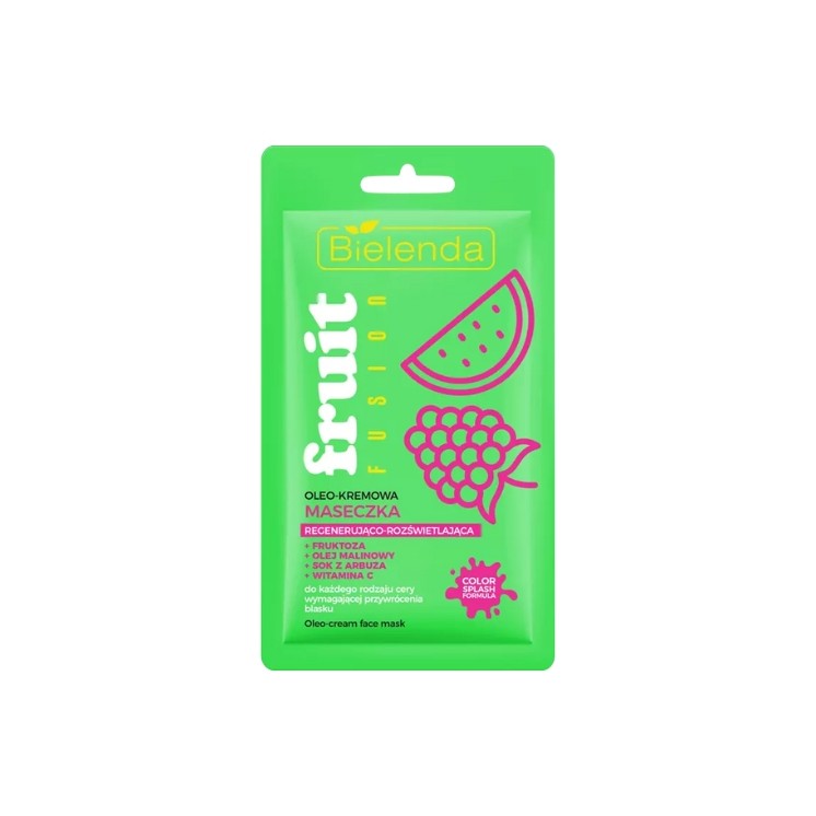 Bielenda Fruit Fusion Oleo - cremige regenerierende und aufhellende Gesichtsmaske 8 g