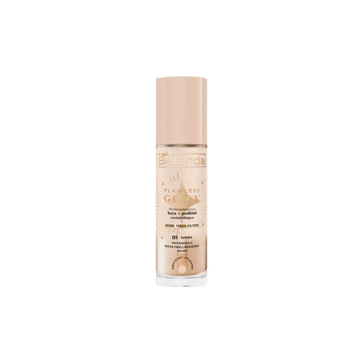 Bielenda FLAWLESS GLOW Mehrzweck-Leuchtgrundierung + Foundation /01/ Ivory 30 ml