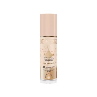 Bielenda FLAWLESS GLOW multifunctionele verhelderende basis + foundation /03/ Natural Beige 30 ml
