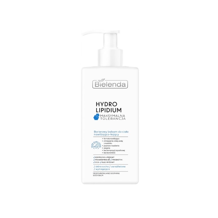 Bielenda Hydro Lipidium Feuchtigkeitsspendender und beruhigender Barriere-Körperbalsam 300 ml
