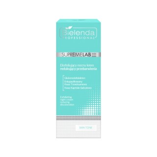 Bielenda Professional SUPREMELAB Skin Tone eksfoliujący Krem do twarzy redukujący przebarwienia na noc 50 ml