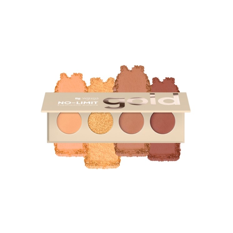 Палетка тіней для повік AA Wings of Color No Limit Volume, Gold , 4 г