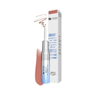 AA Wings of Color It Girl Mix It 2в1 рідкий блиск для губ + підводка для губ / Nude praline / 5 г + 0.2 2 g