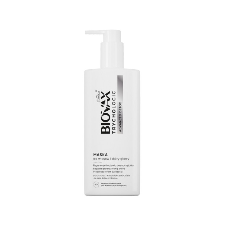 L'biotica BIOVAX Trychologic Advanced Detox Maska do włosów i skóry głowy 200 ml
