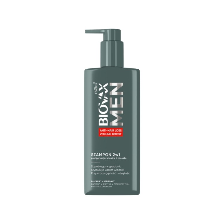 L'biotica BIOVAX Men Anti Hair-Loss & Volume 2w1 Szampon do włosów i brody 200 ml