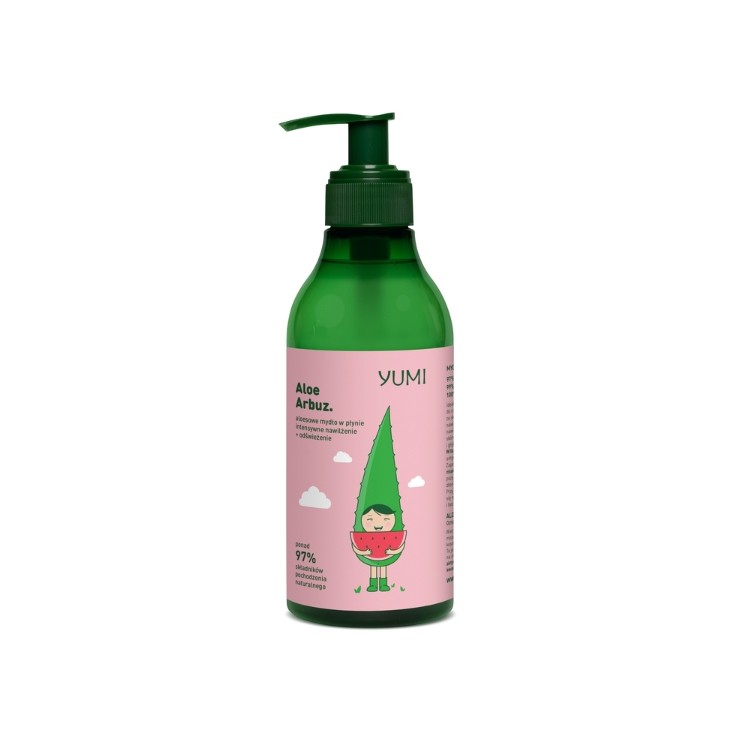 Рідке мило для рук Yumi Aloe Vera Інтенсивно зволожуюче Кавун 400 мл