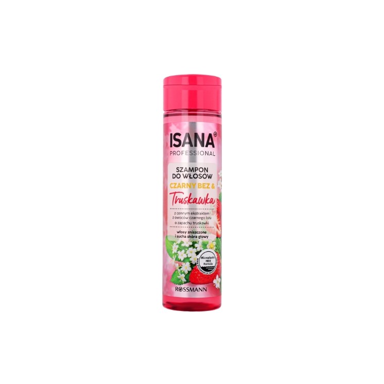 Isana Professional Szampon do włosów zniszczonych i suchej skóry głowy Czarny Bez i Truskawka 250 ml