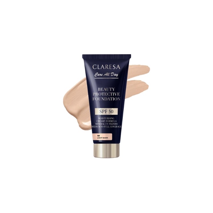 Fond de teint hydratant Claresa avec SPF50 1W Light Warm 30 ml