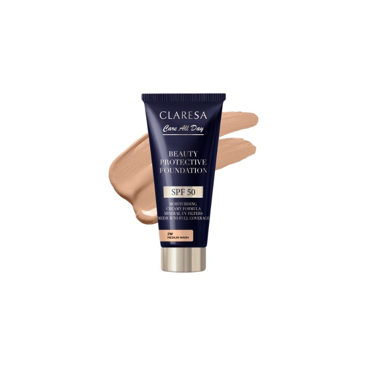 Fond de teint hydratant Claresa avec SPF50 2W Medium Warm 30 ml