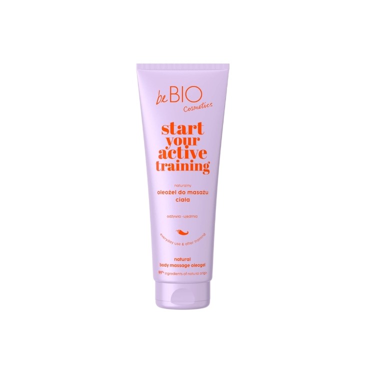 Натуральний масажний олеогель BeBio Cosmetics START YOUR ACTIVE TRAINING 250 мл