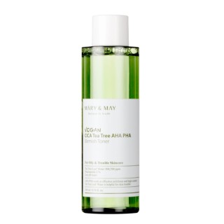 Mary&May Vegan CICA Tea Tree AHA PHA Toner wegański Tonik z kwasami 200 ml