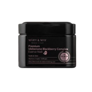 Lot de 20 masques visage Mary&May Premium Idebenone Blackberry Complex Essence Lot de 20 masques visage Mary&May Premium Idebenone Blackberry Complex Essence