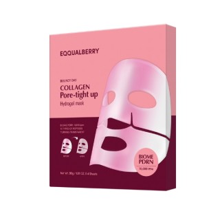 Eqqualberry Collagen Pore Tight Up Hydrogel Mask zestaw kolagenowych Masek do twarzy zwężających pory 4x30 g