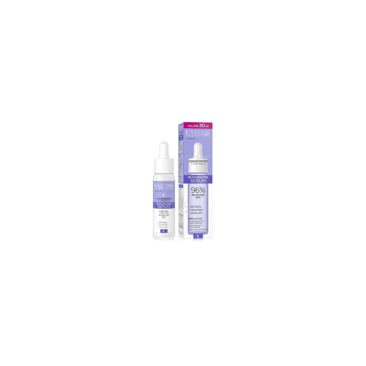 Eveline Skoncentrowana Formuła Serum do twarzy na dzień i noc Odmłodzenie 30 ml Eveline Skoncentrowana Formuła Serum do twarzy na dzień i noc Odmłodzenie 30 ml
