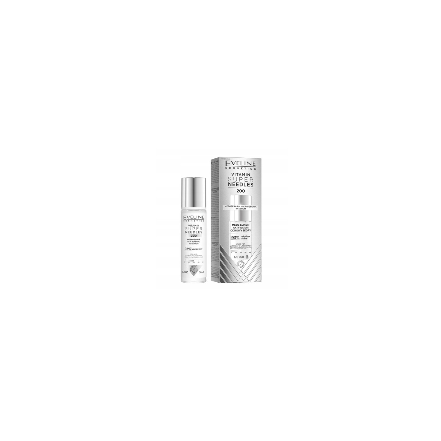 Eveline Vitamin Super Needles 200 Mezo-elixir Aktywator odnowy skóry 30 ml Eveline Vitamin Super Needles 200 Mezo-elixir Aktywator odnowy skóry 30 ml