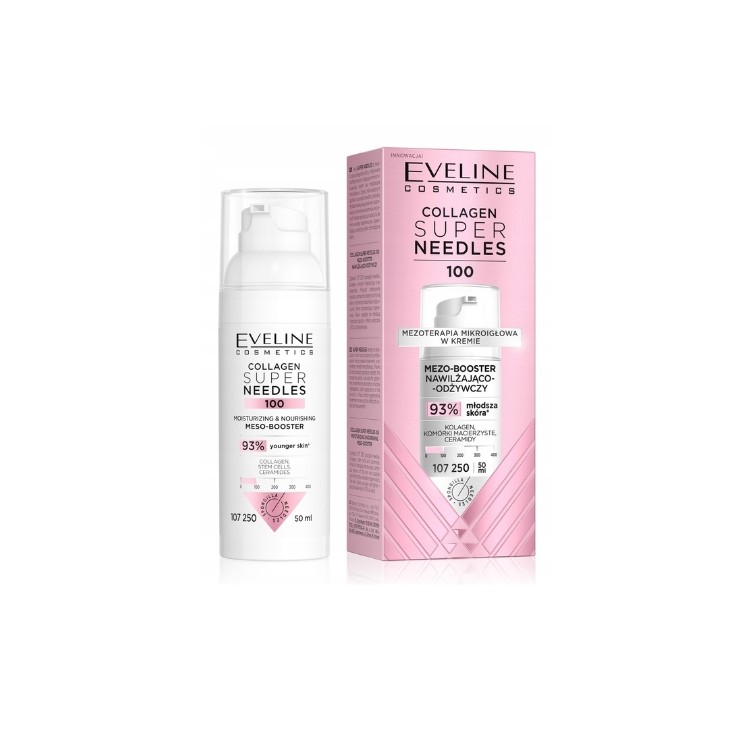 Eveline Collagen Super Needles 100 Mezo-booster nawilżająco-odżywczy 50 ml Eveline Collagen Super Needles 100 Mezo-booster nawilżająco-odżywczy 50 ml