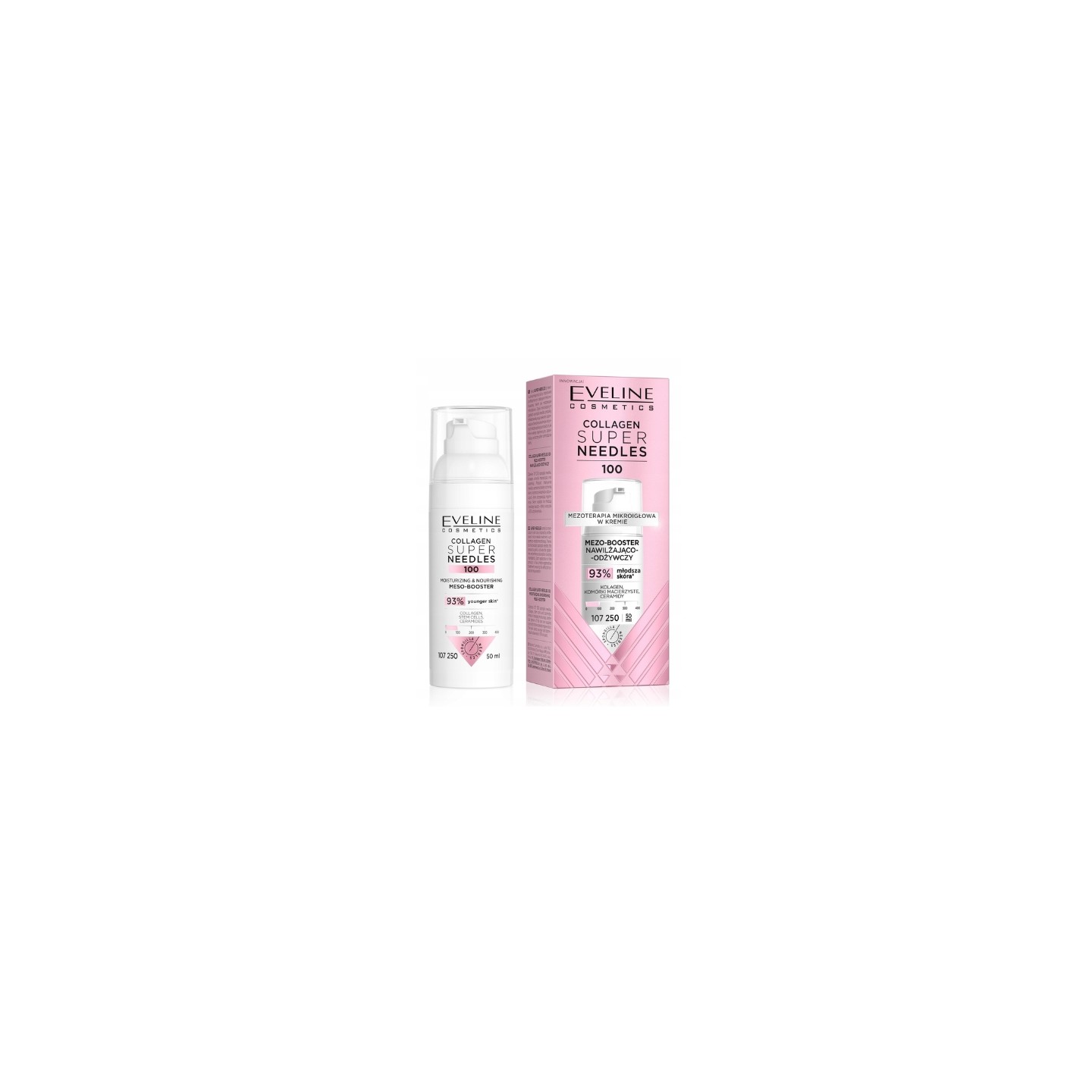Eveline Collagen Super Needles 100 Mezo-booster nawilżająco-odżywczy 50 ml Eveline Collagen Super Needles 100 Mezo-booster nawilżająco-odżywczy 50 ml