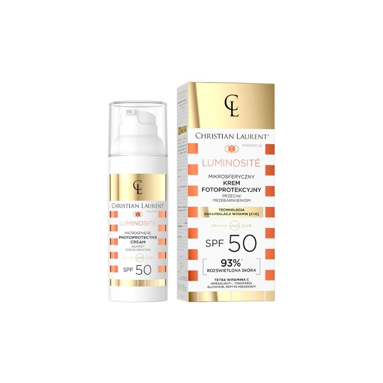 Christian Laurent Luminosite Mikrosferyczny Krem fotoprotekcyjny przeciw przebarwieniom SPF50 PA++++ 50 ml Christian Laurent Luminosite Mikrosferyczny Krem fotoprotekcyjny przeciw przebarwieniom SPF50 PA++++ 50 ml