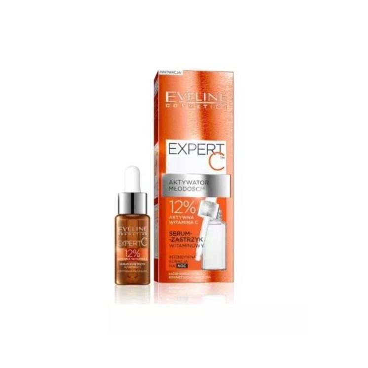 Eveline Expert C Serum – Vitamininjektion für das Gesicht über Nacht 18 ml