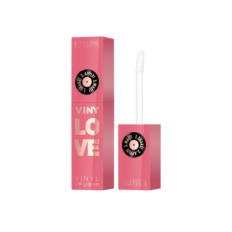 Rouge à lèvres liquide longue tenue Eveline VinyLove effet brillant /05/ Rosy 4 ml