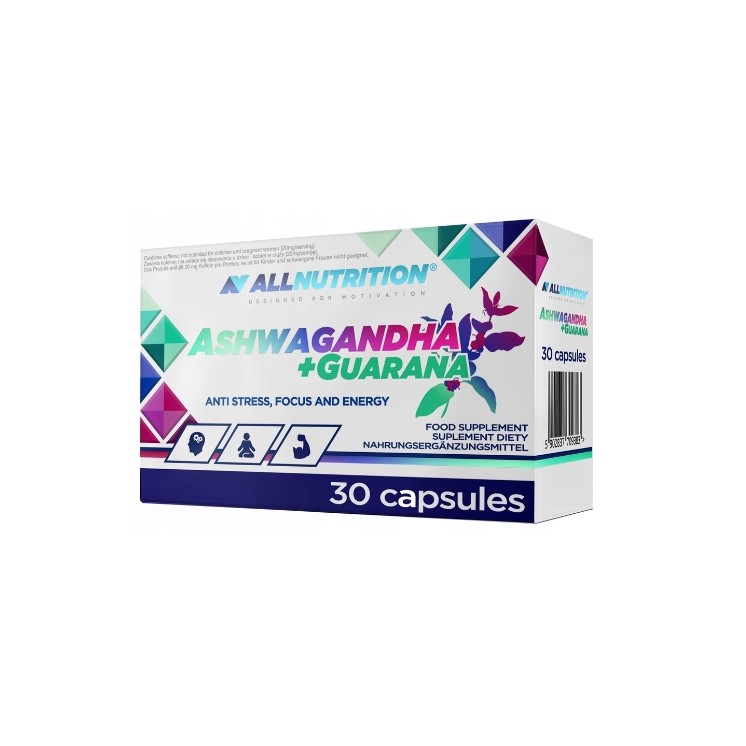 AllNutrition Ashwagandha 300 mg + Guarana 30 kapsułek
