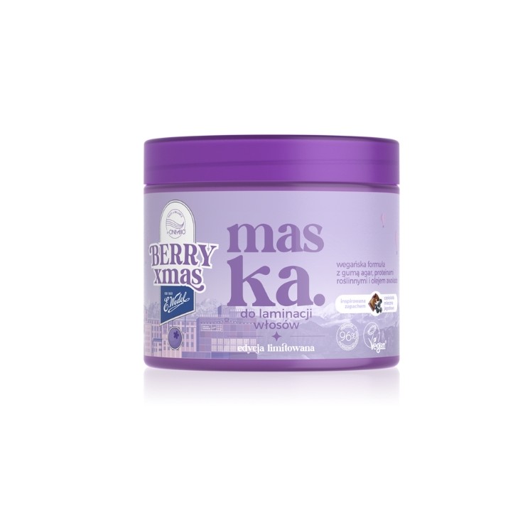 Masque capillaire laminant OnlyBio x Wedel Hair in Balance Chocolat au lait Myrtille 200 ml