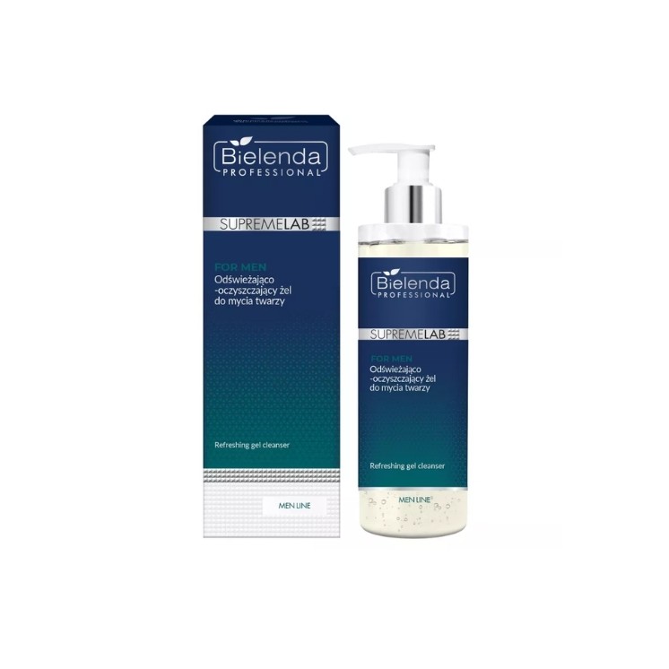 Bielenda Professional SUPREMELAB Men Line Освіжаючий та очищувальний гель для вмивання обличчя 200 мл