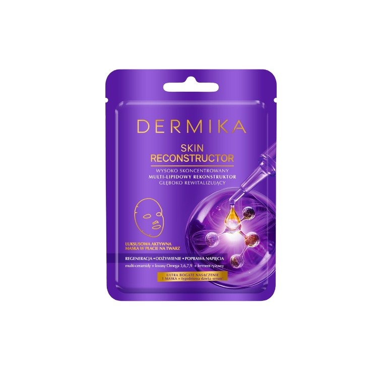 Dermika Skin Reconstructor, soin reconstructeur multi-lipidique revitalisant en profondeur, en feuille (1 pièce).