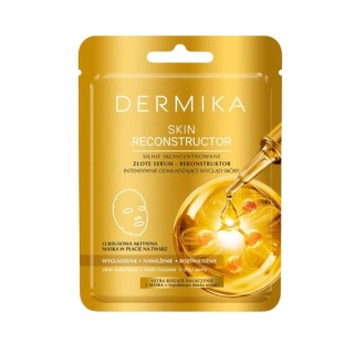 Sérum reconstructeur or Dermika Skin Reconstructor, soin rajeunissant intensif en feuille (1 pièce)