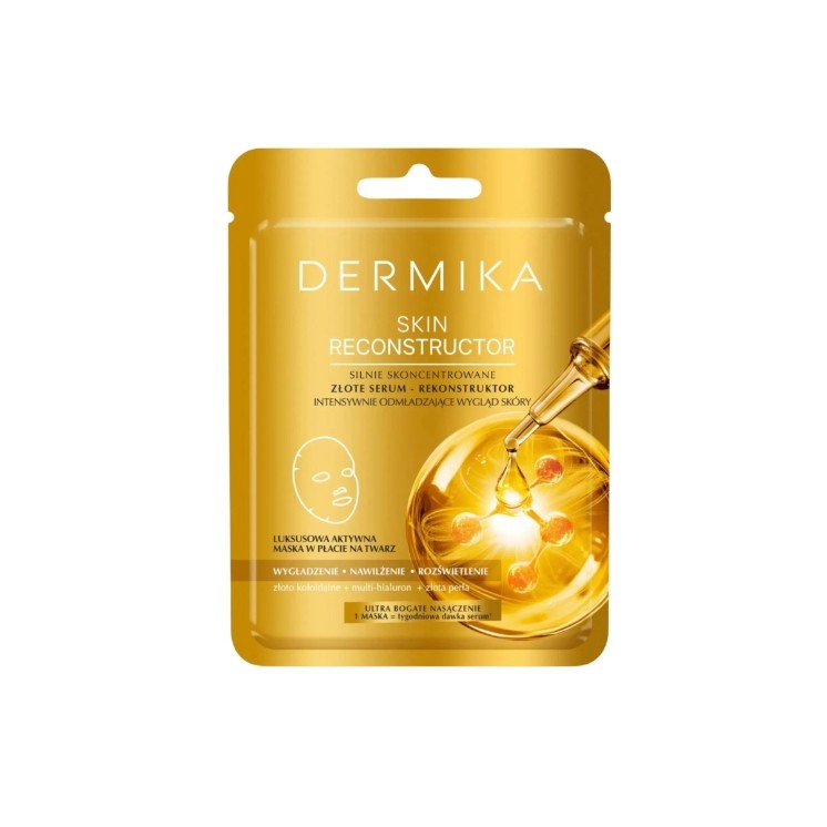 Dermika Skin Reconstructor Gold Serum-reconstructor intensief verjongend serum in één vel (1 stuk)