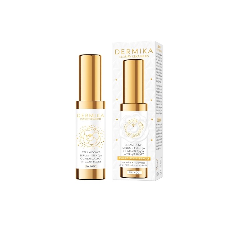Dermika Luxury Ceramides ceramide verjongend nachtserum-essence voor het gezicht 60 ml