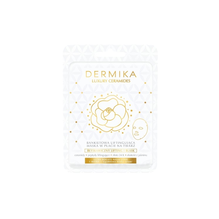 Тканина-маска для обличчя Dermika Luxury Ceramides Banquet Lifting 1 шт.