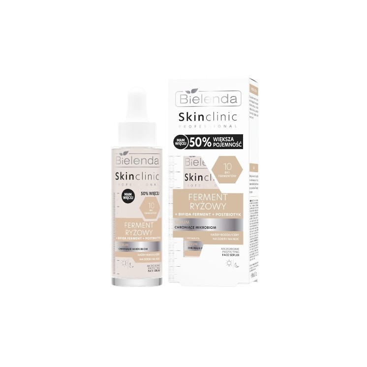 Сироватка для обличчя Bielenda Skin Clinic Professional Rice Ferment, що захисна для мікробіому шкіри обличчя, 45 мл
