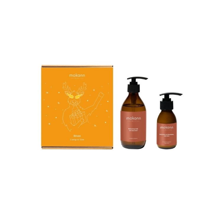 Coffret cadeau Mokosh Błyskawica Énergie et éclat : Baume corporel 90 ml + Gel douche corps et mains 200 ml