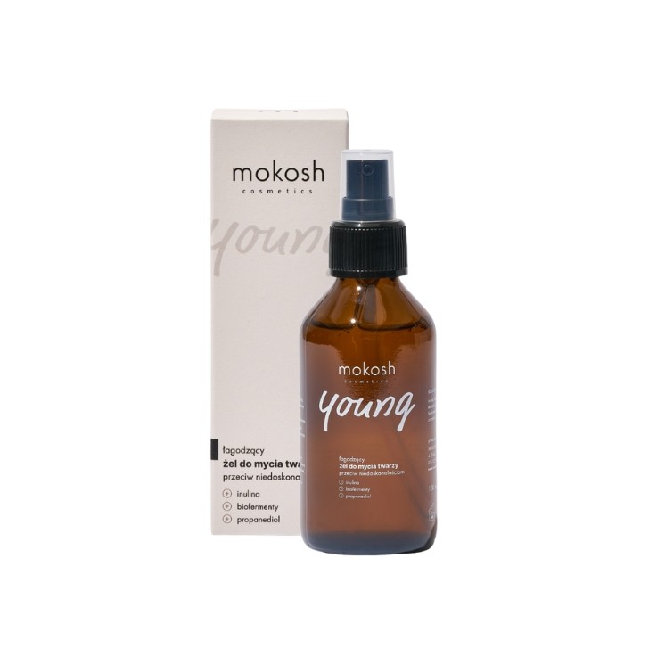 Gel nettoyant visage apaisant anti-imperfections Mokosh Young 100 ml