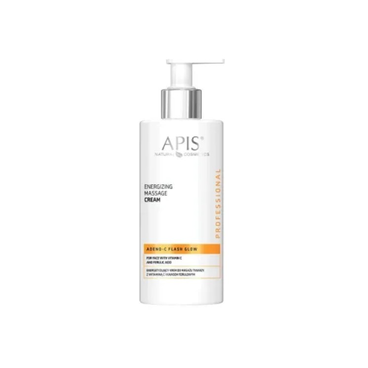 Crème de massage énergisante pour le visage Apis Adeno-C Flash Glow à la vitamine C 300 ml